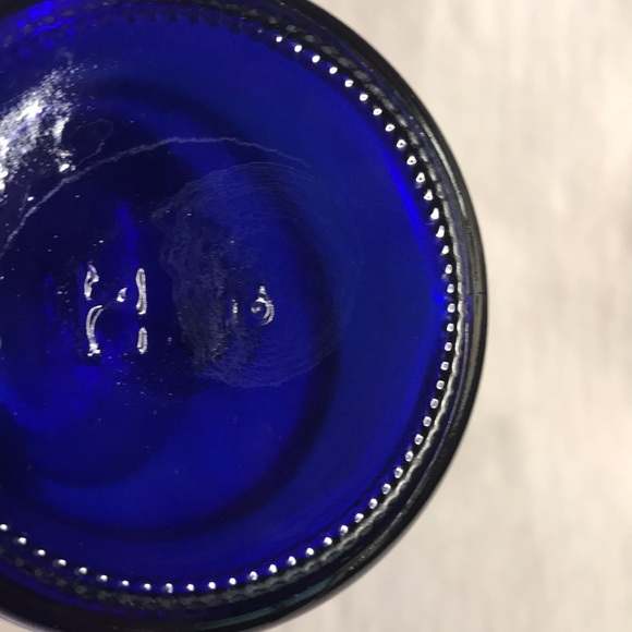 Cobalt Blue 2 Handle Jug Bottle/ Bud Base 7” - Picture 6 of 10